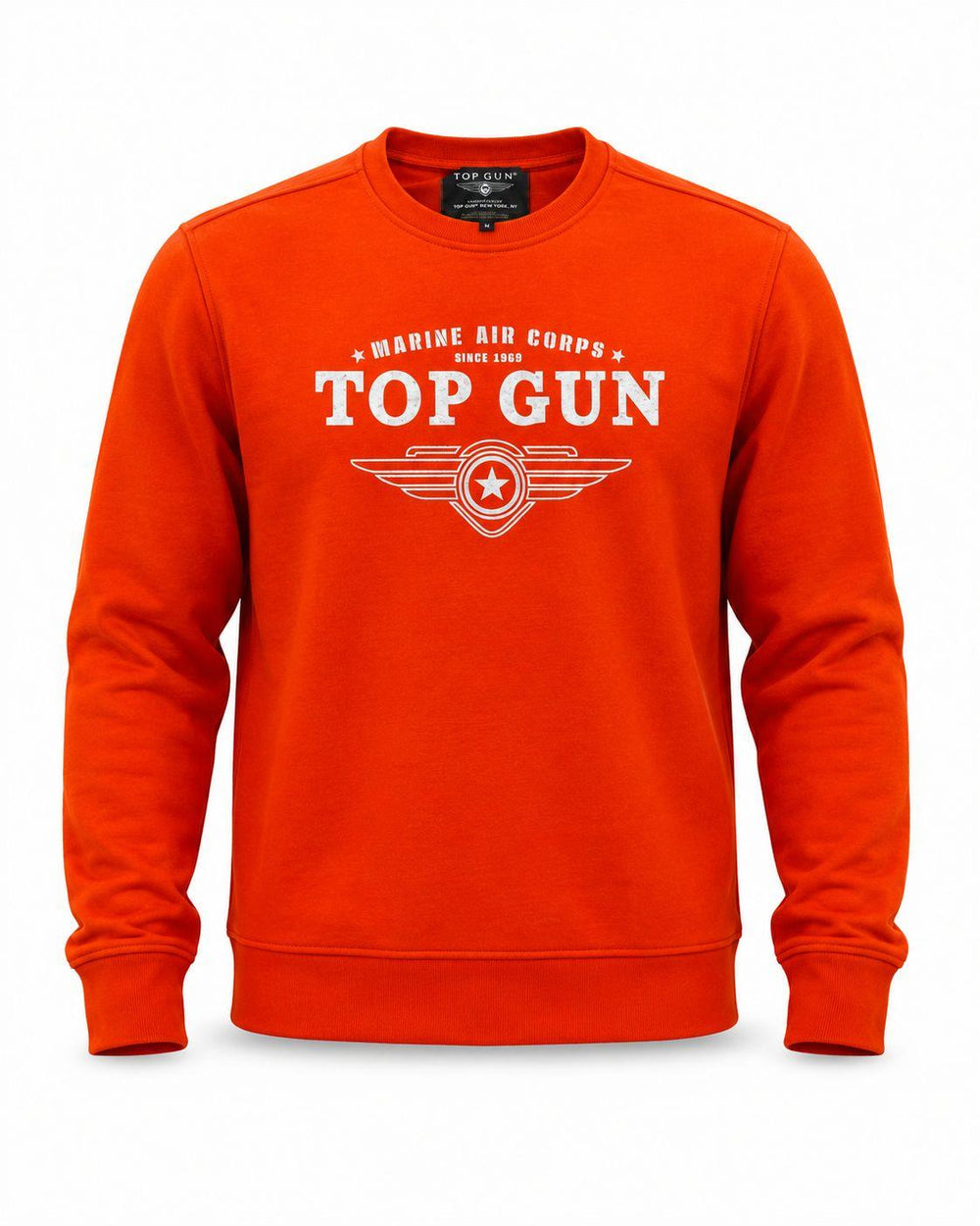 "Top Gun" Baskılı Sweat Turuncu