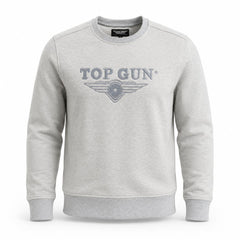 "Top Gun" Nakışlı Sweat Gri