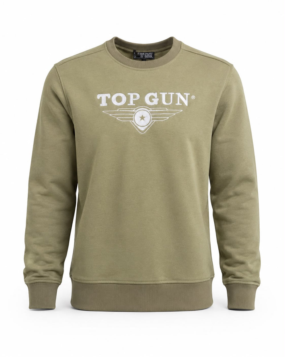 "Top Gun" Nakışlı Sweat Haki