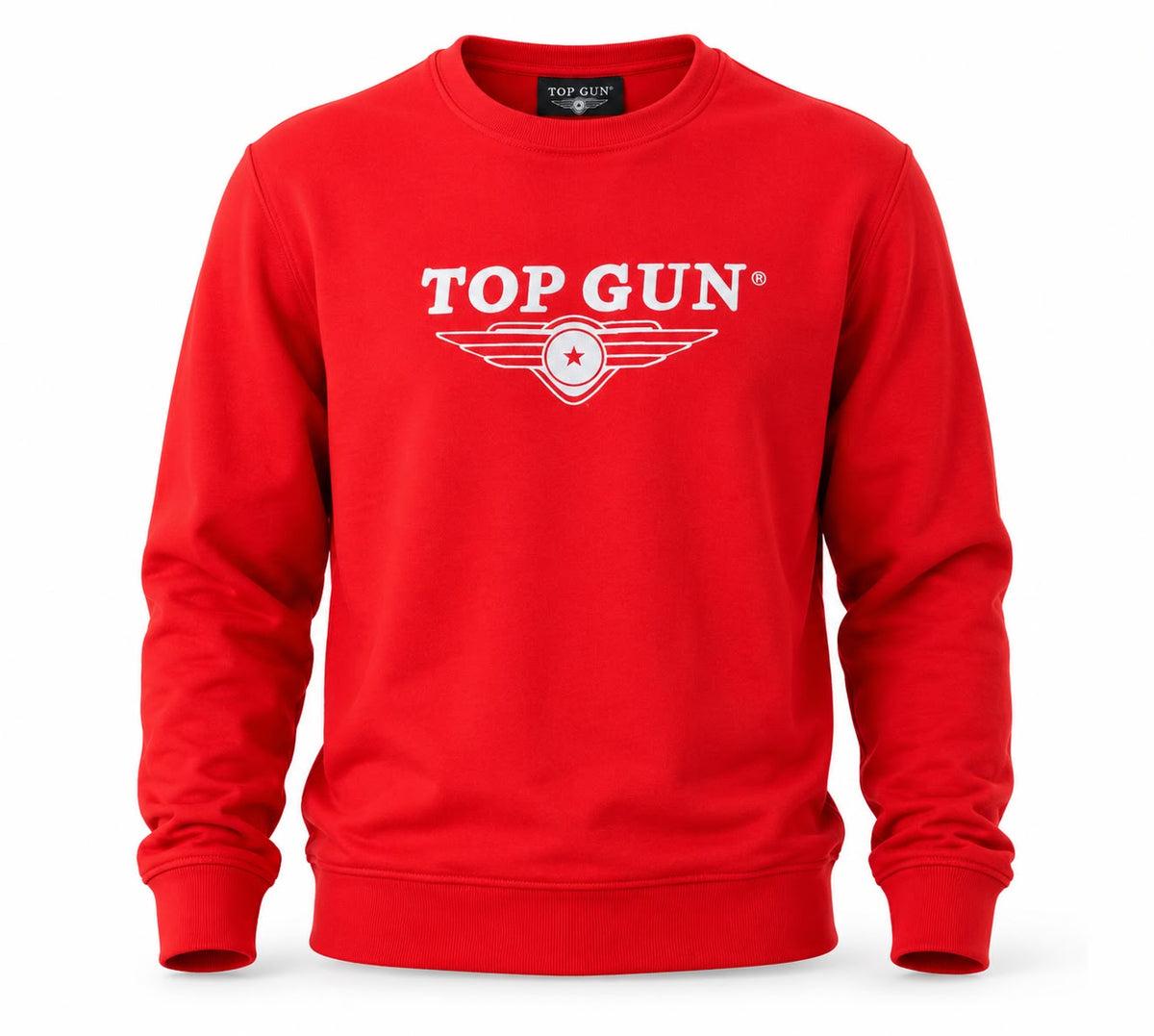"Top Gun" Nakışlı Sweat Kırmızı