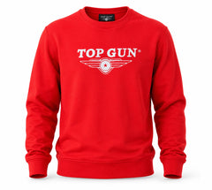 "Top Gun" Nakışlı Sweat Kırmızı