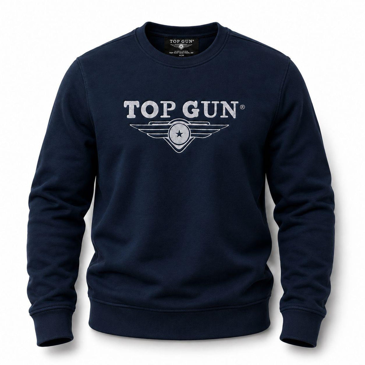 "Top Gun" Nakışlı Sweat Mavi