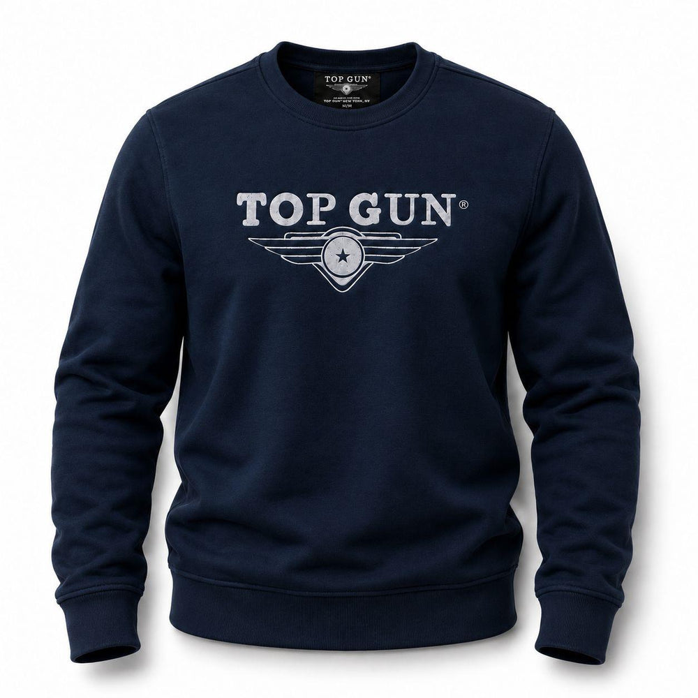 "Top Gun" Nakışlı Sweat Mavi