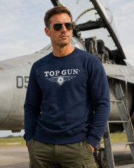 "Top Gun" Nakışlı Sweat Petrol