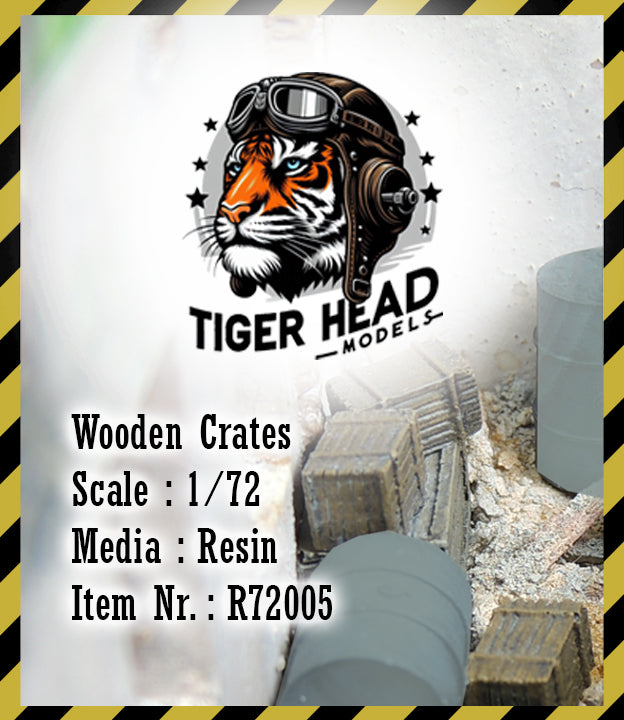 Wooden Crates (Includes 4 each of 3 different types. Total 12 pieces.) ( 1/72 )