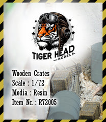 Wooden Crates (Includes 4 each of 3 different types. Total 12 pieces.) ( 1/72 )